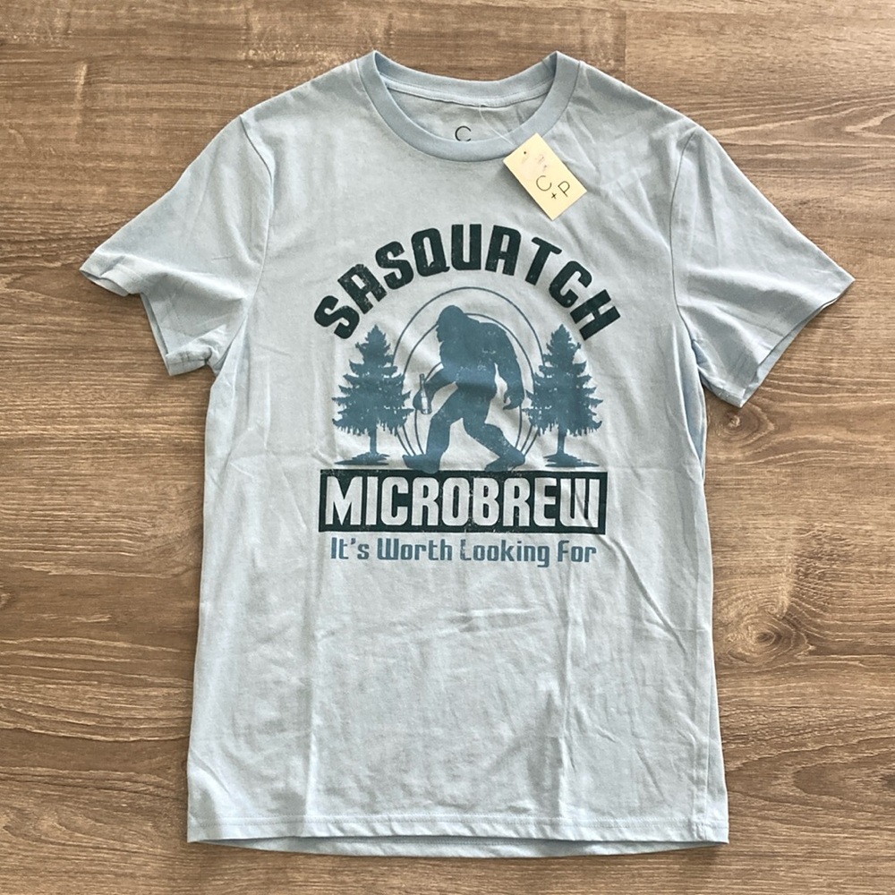 Sasquatch Microbrew Gray T-Shirt C+P